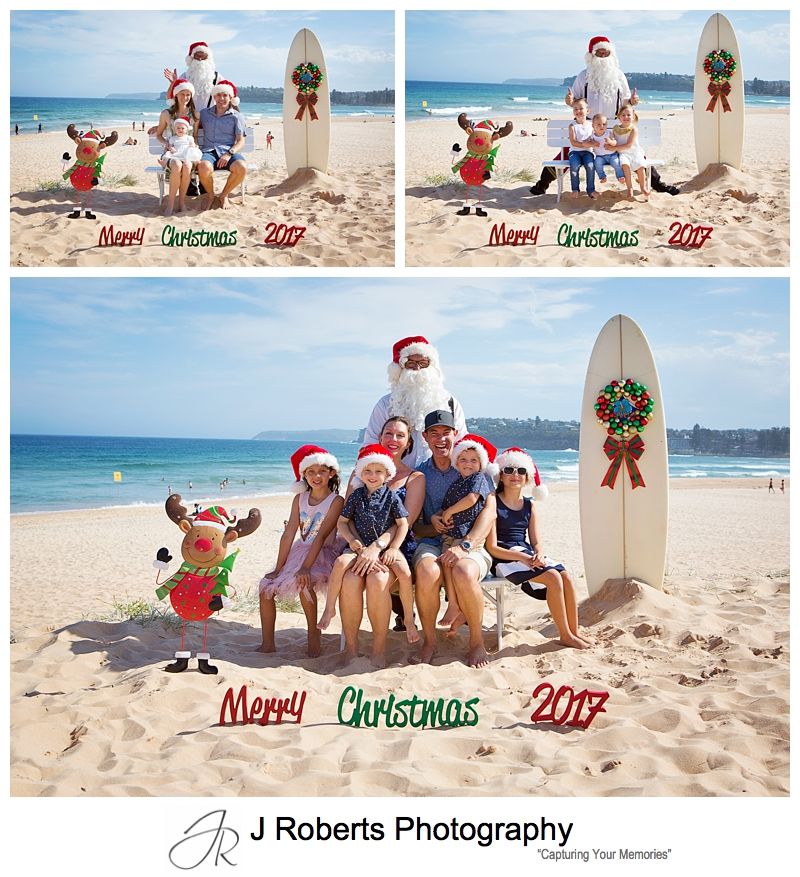 Long Reef Beach Santa Photos Sydney Aussie Santa in the Heat
